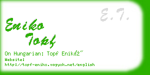 eniko topf business card